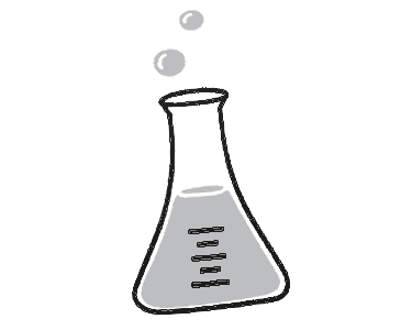 Erlenmeyer flask doodle